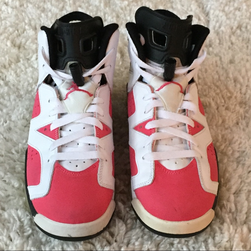 Air Jordan XI 6 Coral Rose GS 384665-161 6.5Y - Picture 3 of 7
